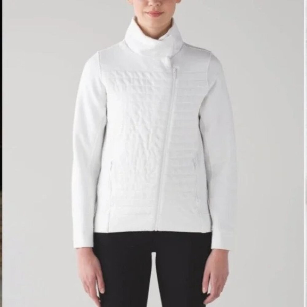 Lululemon White Fleece Be True Jacket Size 12